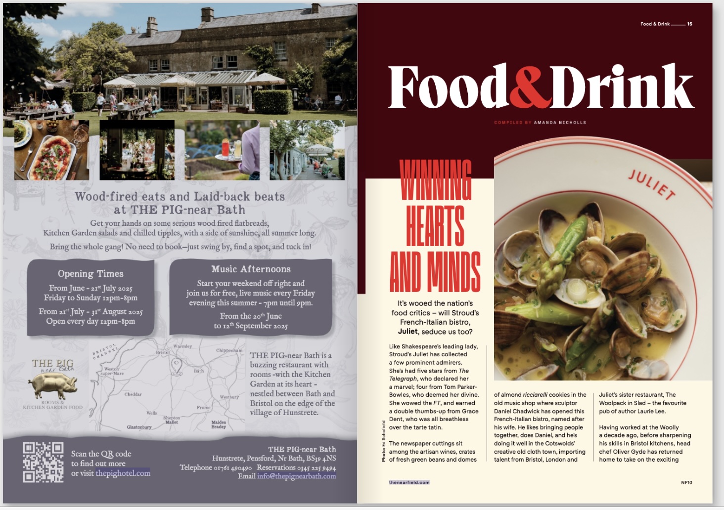 Nearfield magazine showing an advert